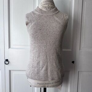 Brochu Walker Sleeveless Speckled Beige Knit Sweater - Size XS